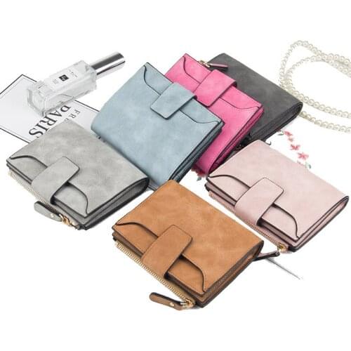 Q Fashion Leather Wallet Women Short Purses Card Holder Women Wallets Money Bag Round Zipper Coin Pocket Ladies Purse Clutch