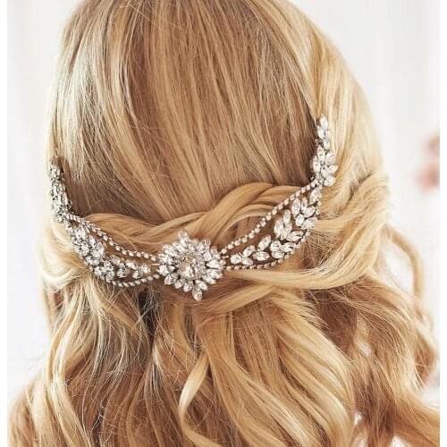 Stonefans Luxury Rhinestone Fashion Bridal Hair Clip for Women Girls Jewelry Star Kawaii Hair Accessories Wedding Diy Headband