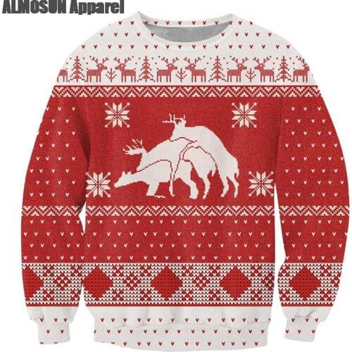 Ugly Christmas 3D All Over Print Crewneck Pullover Sweatshirts Hipster Funny Streetwear Casual Jumper Unisex Dropship