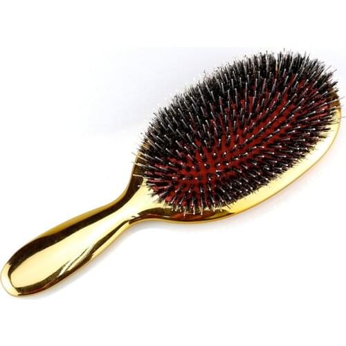 Paddle Brush Natural Boar Bristle Hairbrush Mini Massage Comb Anti-static Hair Scalp Paddle Brushes Bristle Massage Comb Styling