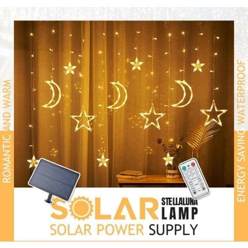 LED Solar Garden Ambient Light 3.5m Stars Moon Meteor Shower Garland Holiday Strip Light Outdoor Fairy Lights Decoration