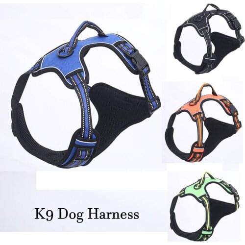 No Pull Dog Harness Reflective Adjustable Vest with a Training Handle K9 Harness for Small Medium Large Dogs