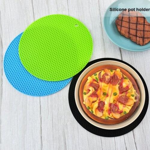 Heat Resistant 440ºF Eco-Friendly Silicone Pot Holders Trivets Hot Pad Mat for Hot Pots and Pans Food Safe