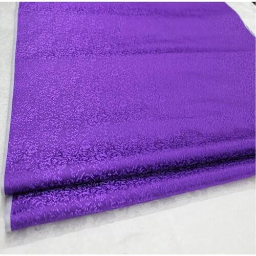 HLQON brocade malt flower purple fabric patchwork felt tissue telas bed sheet cheongsam dress children coat cloth 75cm width