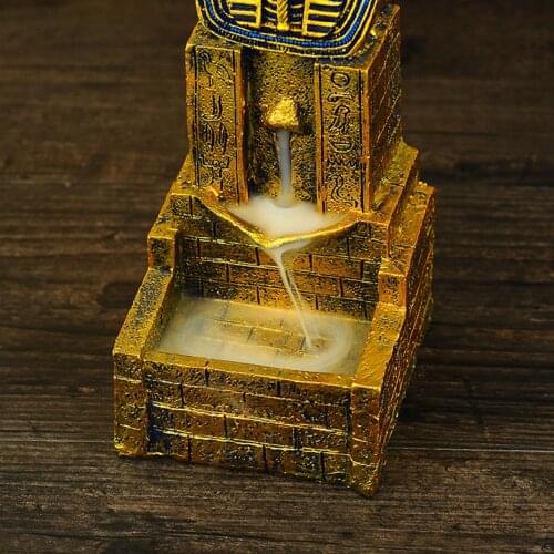 Vintage burner incense holder burner resin Ancient Egypt Pyramid Incense Holders flow tower Set Back-flow Waterfall Back Flow Sm