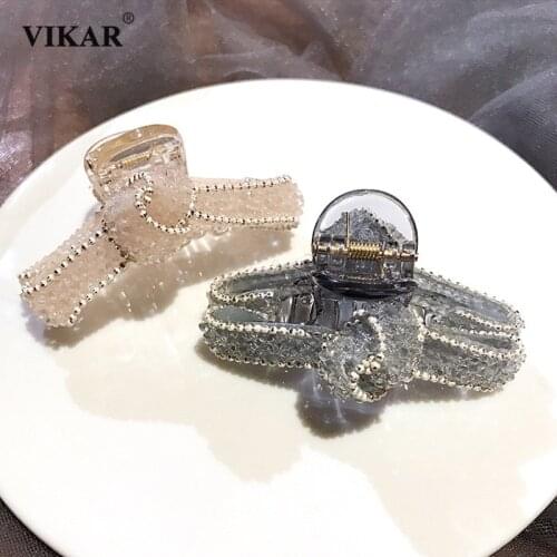 Women Elegant Shine Multicolor Diamonds Hair Claws Girls Sweet Alloy Headband Hair Holder Clip Hairpin Fashion Hair Accessories