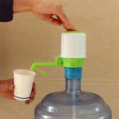 Green Hand Pump Water Bottle Bottled Water Sailor Pressure Pump Fanshionable Bottled Drinking Water Dispenser Kitchen Gadget