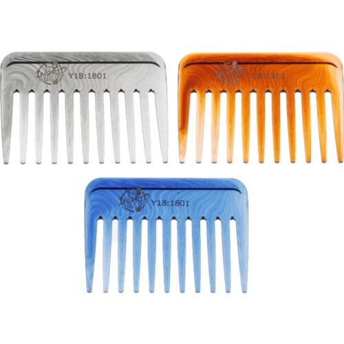 1 Piece Premium Plastic Modeling Pocket Comb With Round and Polished Smooth Comb Teeth, 3 Colors For Choice