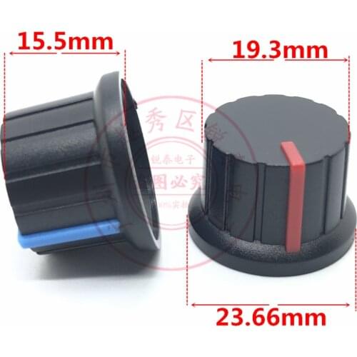 10 Pieces 24*15mm Plastic Knob Cap Flower-Axis Inner Hole Potentiometer Encoder Knob