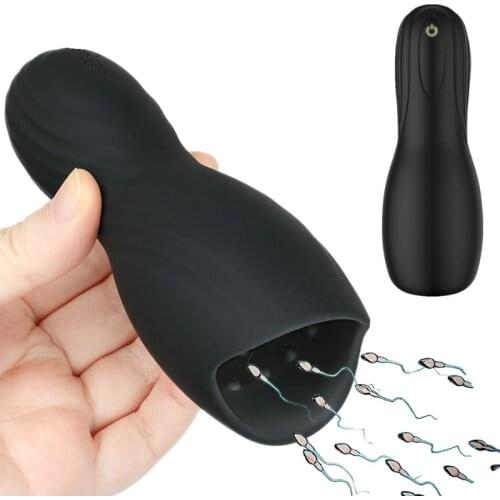 10 Speeds Silicone Vibrator for Male Masturbator Rechargeable Dildo Vibrator Delay Stimulate Stamina Trainer Climax Sex Toys