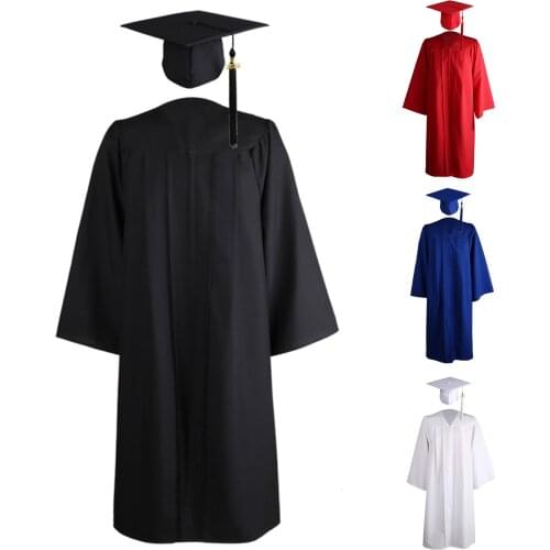 2021 Adult Zip Closure University Academic Graduation Gown Robe Mortarboard Cap