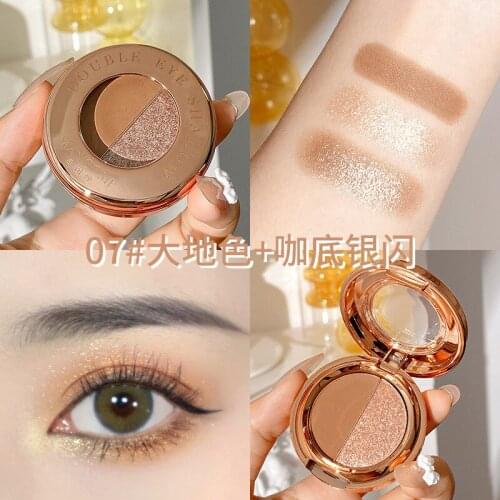 3Color Monochromatic Diamond High Gloss Matte Eyeshadow Delicate And long Lasting Waterproof Eyeshadow Pigment Pearl Powder