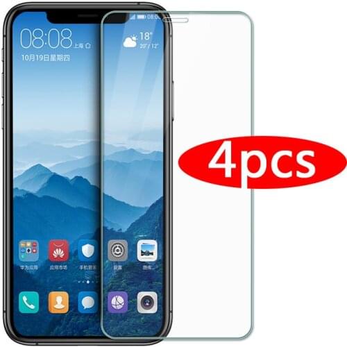 4Pcs Protective Glass On iPhone X XS XR 12 Pro Max 6 7 8 6s Plus Screen Protector For iPhone 11 Pro Max 12 Mini Tempered Glass