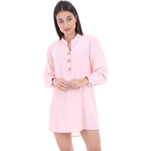 Wooden Button Tunik 2021 Summer Spring Muslim Clothing Women 'S Scarves Islamic Hijab For Muslim Women Tunik