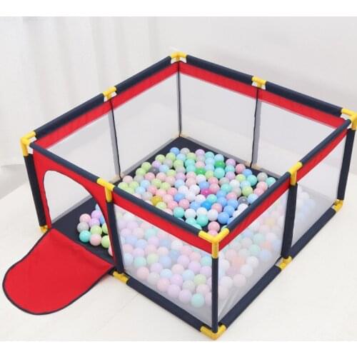 Baby Playpen baby fence polyester fabric barrera piscina de bolas para bebes cabane enfant one button folding playpen multi size