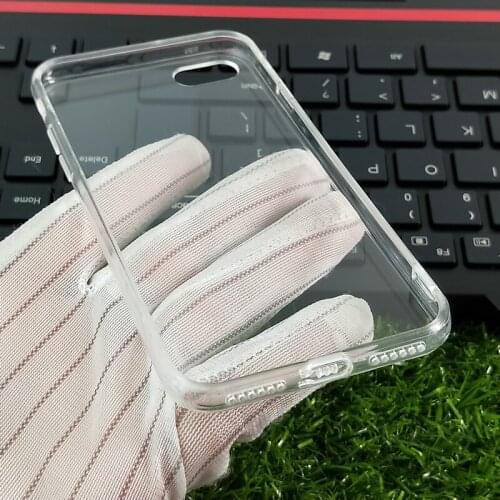 For Apple iPhone 5 5S 6 6S 7 8 6Splus 7 8Plus SE2 transparent phone cover Soft TPU edge+ Hard PC Back 2 in 1 Cover Protect Shell