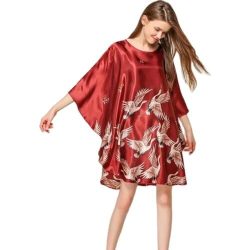 Gown Kimono Bathrobe Oversized Summer New Pink Sexy Silk Rayon Home Dress Women Casual Nightdress Sleepshirt Robe