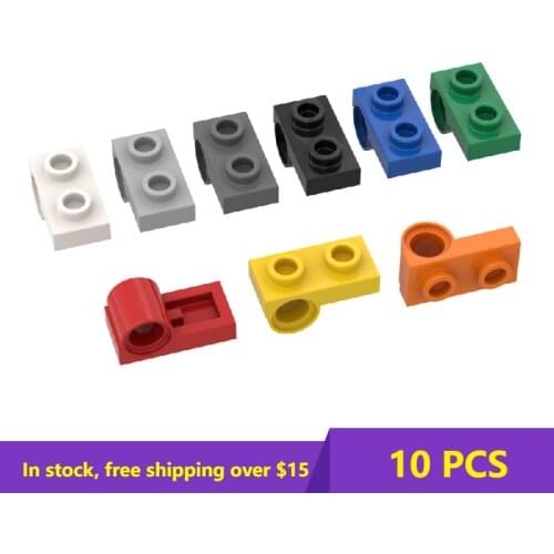 10PCS Bricks 18677 1x2 with a Hole Plate Parts DIYon the Bottom Side High-Tech Parts Compatible Educational Parts Toys