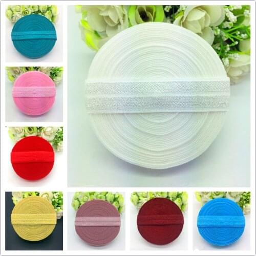 5 yds 5/8"(15mm) Spandex Ribbon Multirole Fold Over Elastic Ribbon Band For Sewing Ties Hair Accessories Waist Garment Accessor