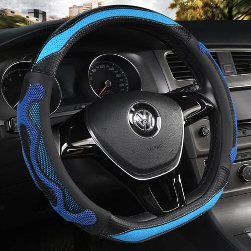 New D Shape Steering Wheel Cover for VW Golf 7 Polo 2014-2019 Scirocco Jetta 6 2017-2019 Santana 2016-2018 Auto Accesorioss