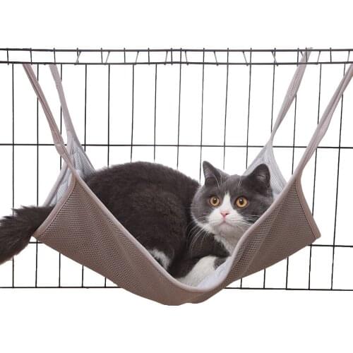 Cat Hammock Cooling Mesh Breathable Pet Cage Hammock Pet Hanging Bed for Summer Warm kitten House Sofa Cushion For Cat