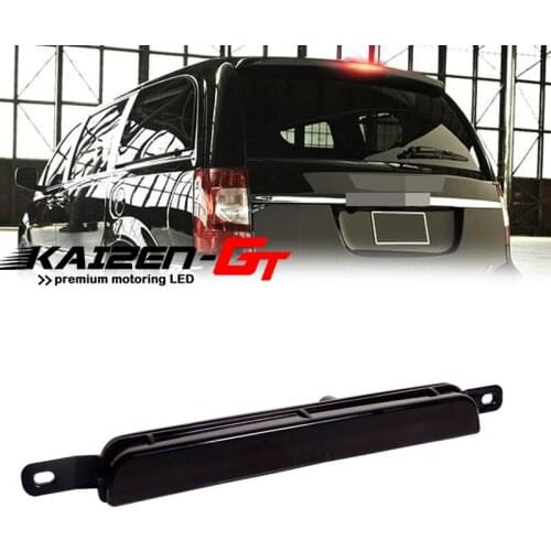 Smoked Lens Red LED High Mount Third 3rd Brake/Stop Light For 2008-2017 Dodge Grand Caravan, For 2008-2015 Chrysler Town&Country