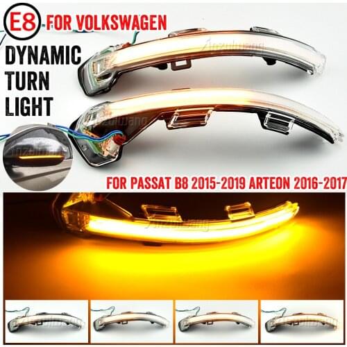 For VW Passat B8 Variant Arteon Dynamic LED Turn Signal Light Side Mirror Indicator Sequential Blinker For Volkswagen 2015-2020