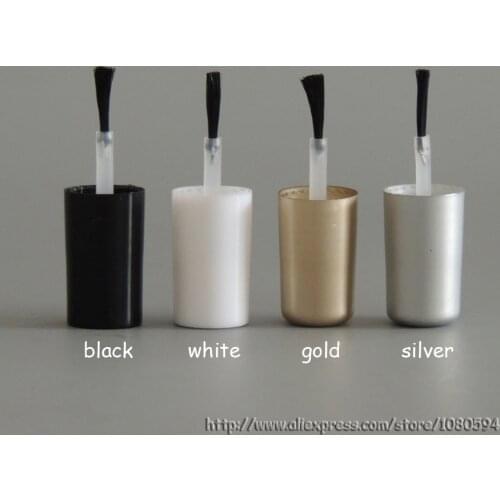 4ml Transparent Heart Shape Clear Glass Nail Polish Oil Bottle with Brush,Empty Vials,Nail Enamel Bottles Manicure Oil Bottle