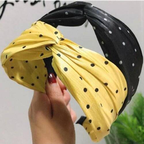 Wide Cross Headband Dots Women Hair Accessories Washing Face Headwear Hairband Wide Shopping Headdress Hair Hoop Head Band