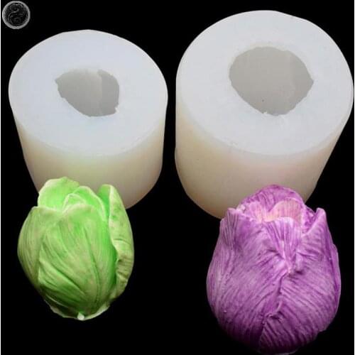 3D Tulip Candle Mold Handmade DIY Flower Silicone Soap Mold Chocolate Cake Mold Silicone Mold Soap Forms Soap Making Supplies