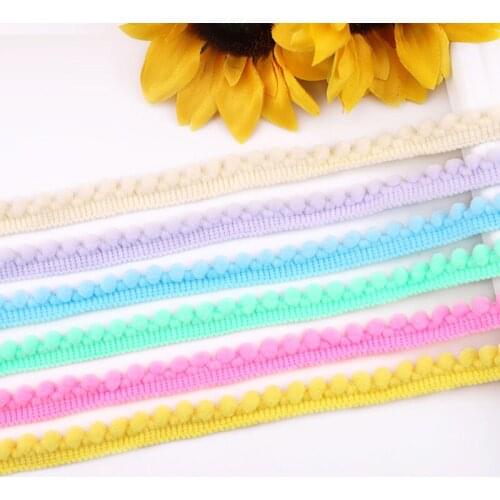 5yard Tassel Lace Ribbon For Hairball lace DIY Sewing Pillow Shoes Bag Accessory clothing Decoration Fabric Curve Lace