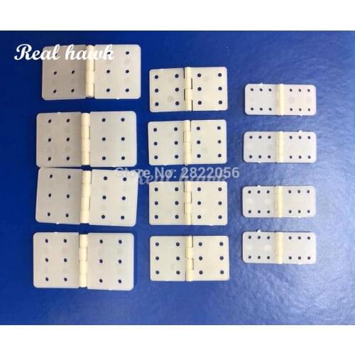 50pcs W12xL24/W16xL29/W20xL36mm Nylon & Pinned Hinge For RC Airplanes Model Aeromodelling Replacement RC parts free shipping