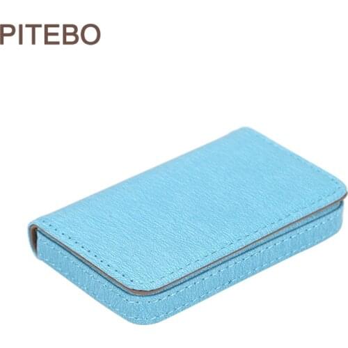 PITEBO Leather Commercial Bank card bag ladies card bag simple ultra-thin large capacity exquisite high-grade mens card box