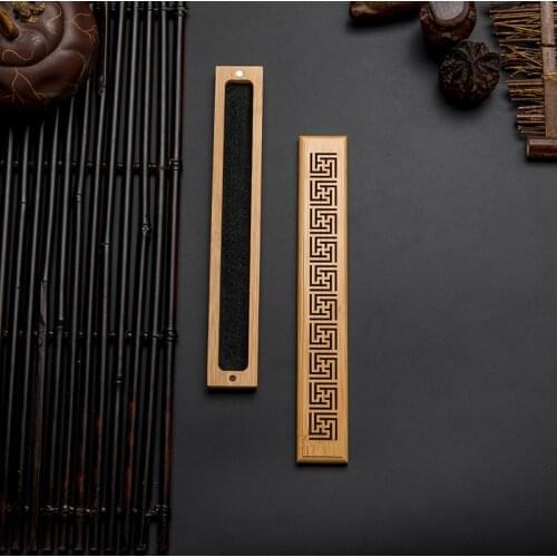 Bamboo Wooden Incense Stick Holder Burning Joss Insence Box Burner Ash Catcher
