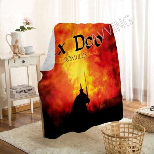Ex Deo Band 3D Printed Sherpa Blanket Rectangle Blanket Home Textiles Fleece Wearable Blanket Throw Blanket for Sofa