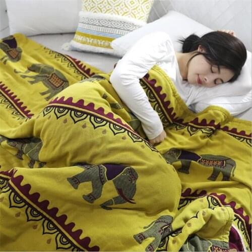 Nordic cotton sofa cover blanket siesta air conditioning blanket adult gauze quilt sheets King Size Bedspread Coverlet 230x250cm