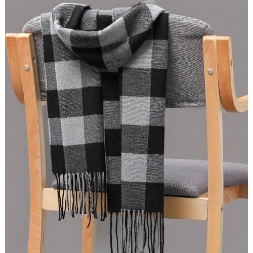 2021 Hot Sale Plaid Cashmere Women Scarf Winter Warm Shawl and Wraps Bandana Pashmina Soft Long Tassel Female Foulard Bufandas