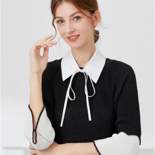Linbaiway Chiffon Fake Collars for Women Shirt Necklace Choker Flase Collar Shawl Removable Dress Detachable Collars Fuax Collar