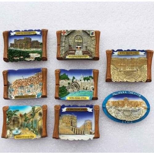 Fridge Magnet Souvenir Syria Tourist The Historical Site Damascus 3d Resin Refrigerator Magnets Sticker Country Travel Decor