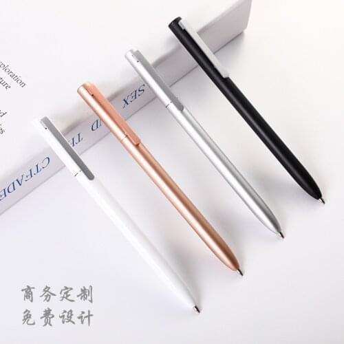 Metal Sign Pen Rotating Ballpoint Pen 4 PCS Gift Business Metal Pens for Writing School Supplies