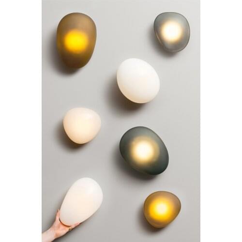 Wall Light lamps Indoor lighting 5W Glass LED Hotel Home Project Cobblestone lamp Bedside Lights Bedroom Wall Decor Arts