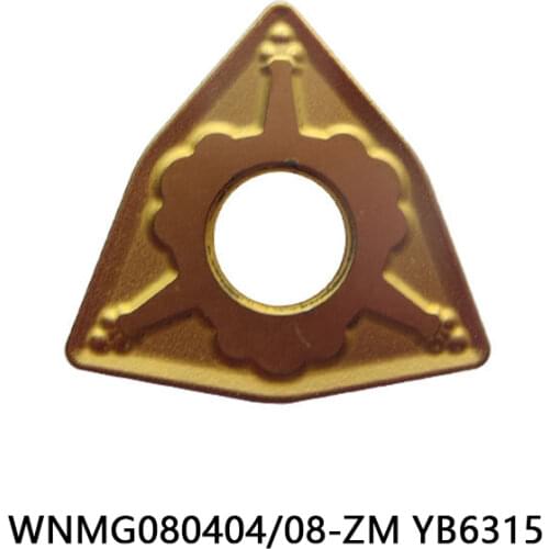 Original WNMG080404-ZM WNMG080408-ZM YB6315 WNMG 080404 080408 Steel Carbide Inserts External Internal Turning Tool Lathe