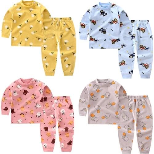 New Winter 3M-24M Baby Clothes Set Autumn Cotton Newborn Baby Boys Girls Clothes 2PCS Baby Pajamas Unisex Kids Clothing Sets
