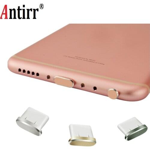 Aluminium Alloy Type-c Anti Dust plug Type c Mobile phone USB-C Charger Stopple for Xiaomi Mi5 mi6 Huawei P9 P10 LETV HTC Type-c