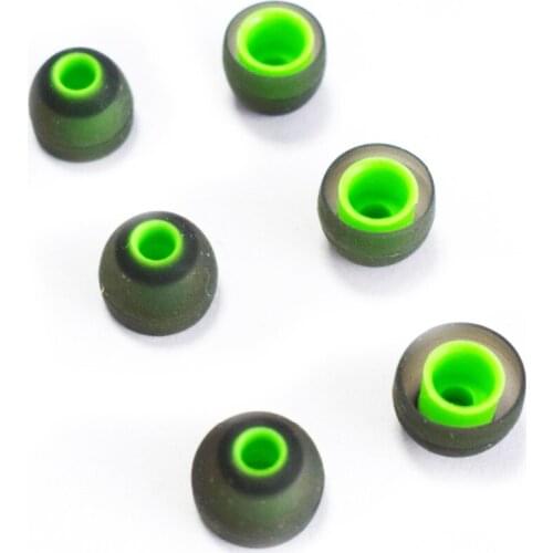 3 Pairs Replacement Earbuds Ear Tips For JayBird BlueBuds X, X2 Bluetooth Sport Headphones (grey with green)