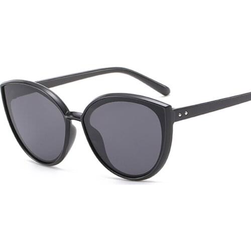 Brand Designer Cat Eye Sunglasses Women Vintage Retro Female Sun Glasses Classic Black Mirror Sexy Leopard Gradient Oculos