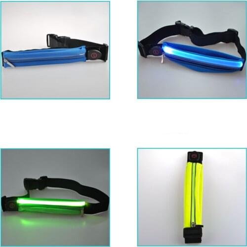 LED Waist Pack Bag, Running Workout Belt Runners Belt For Smartphone