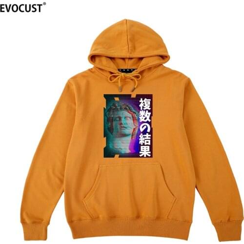 Vaporwave Michelangelo Statue David Harajuk Sad Girl Retro Anime aesthetic Japanese Hoodies Sweatshirts men women unisex Cotton