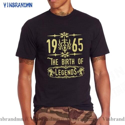 Vintage Made in 1965 T Shirts Fashion 1965 The Birth of Legends Tee Shirt Retro Streetwear Cool Tops 55Th Birthday Gifts T-Shirt