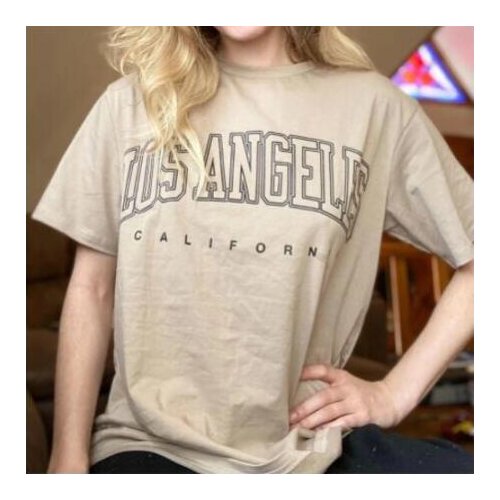 Los Angeles California Painting Women Tumblr Fashion Cute T-Shirt Summer Casual Short Sleeves Printed Tee